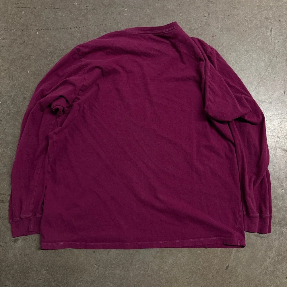 The North Face Mens XL Long Sleeve Graphic Tee Burgundy Fine Alpine Equipment